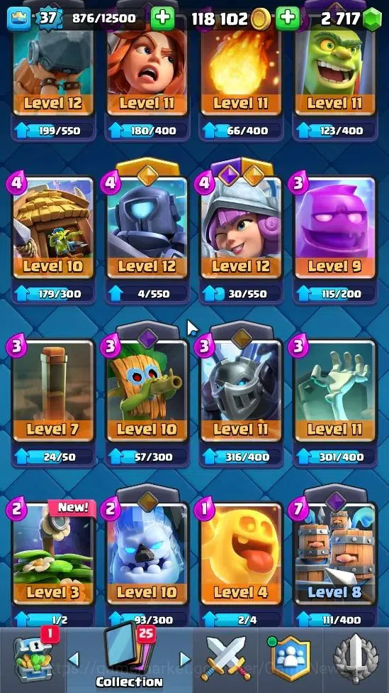 Clash Royale Accounts Lv 37|Trophy 7530|Limited Skin|KTL 12|4 Hero 12 EV image 8