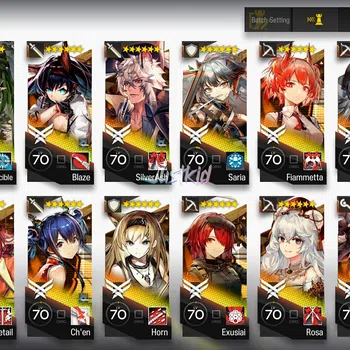 Arknights Accounts Mid-Tier ARKNIGHTS GLOBAL MIDGAME 34*6 , 5 LIMITED WANG,LING,TEXAS ALTER,NEARL ALTER,GAVIAL ALTER