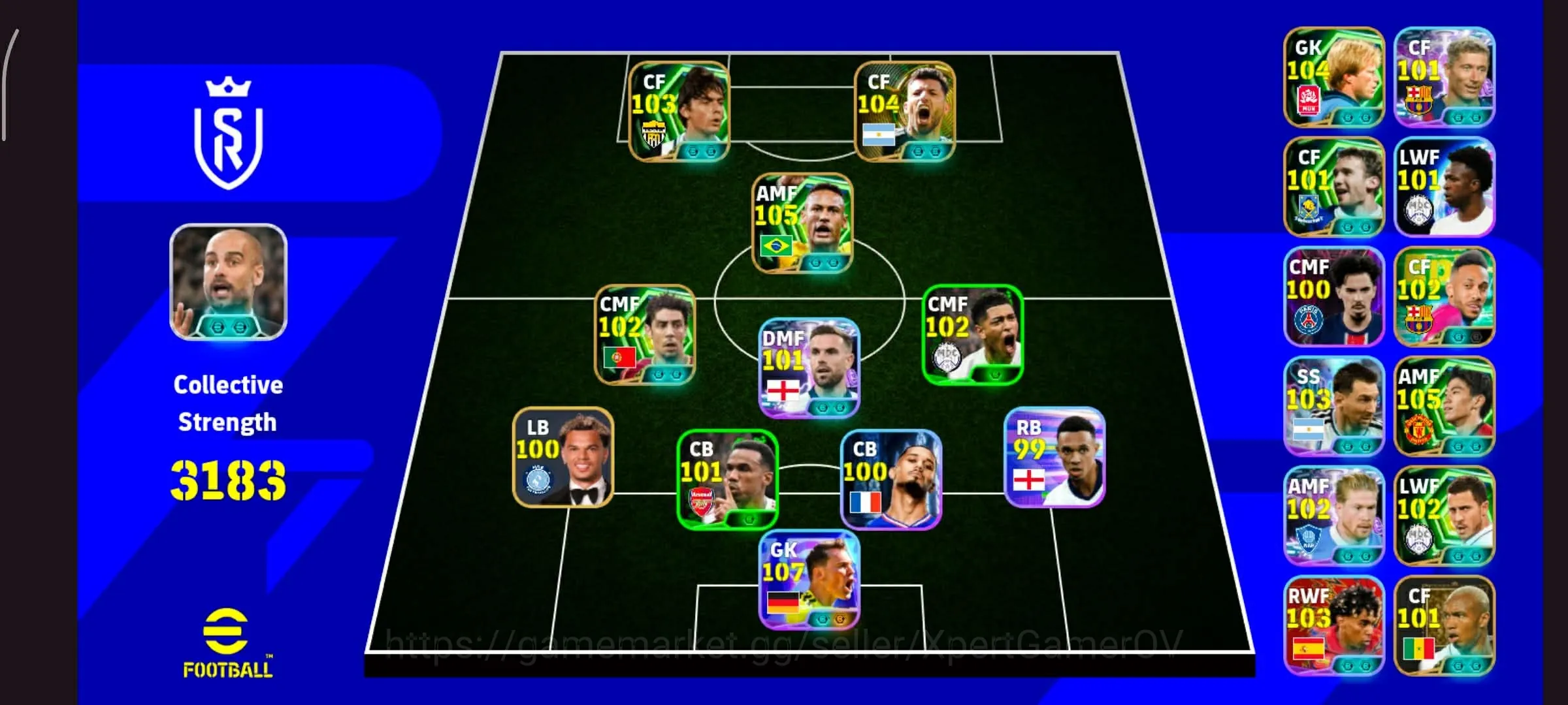 eFootball Accounts Legends & Iconic Players Manuel Neuer 107_Naymer 105_Oliver Kahn 104_Linked With Only Konami ID Buyer 1