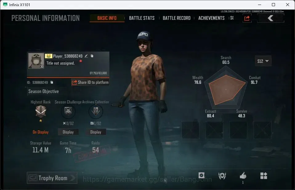 Arena Breakout Accounts Mobile | LV 30 | SV 11.4 M | CV 4.76 M | QS AKS-74 image 1