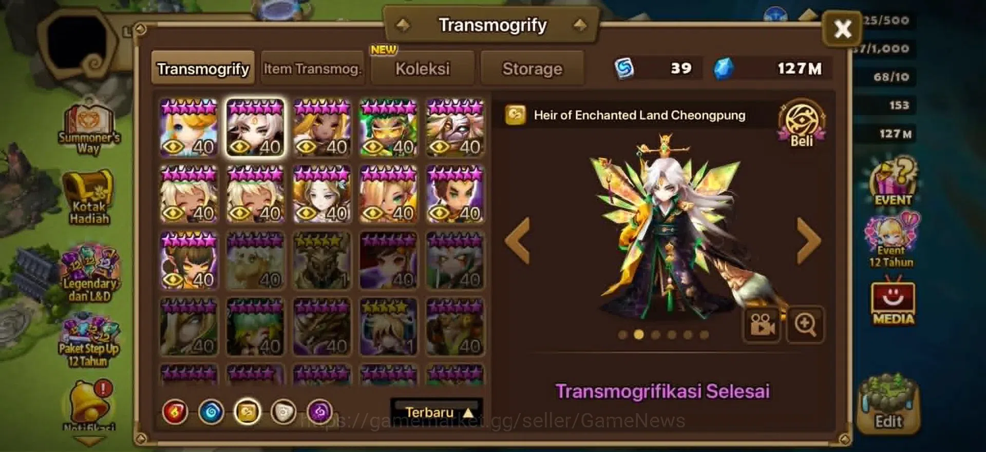 Summoners War: Sky Arena Accounts Asia ENDGAME|4LD LIMITED Lan X Valantis X Sylvia X image 15