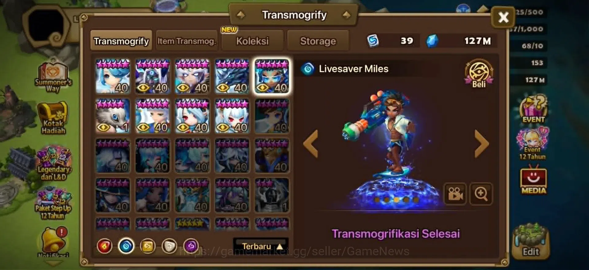 Summoners War: Sky Arena Accounts Asia ENDGAME|4LD LIMITED Lan X Valantis X Sylvia X image 16