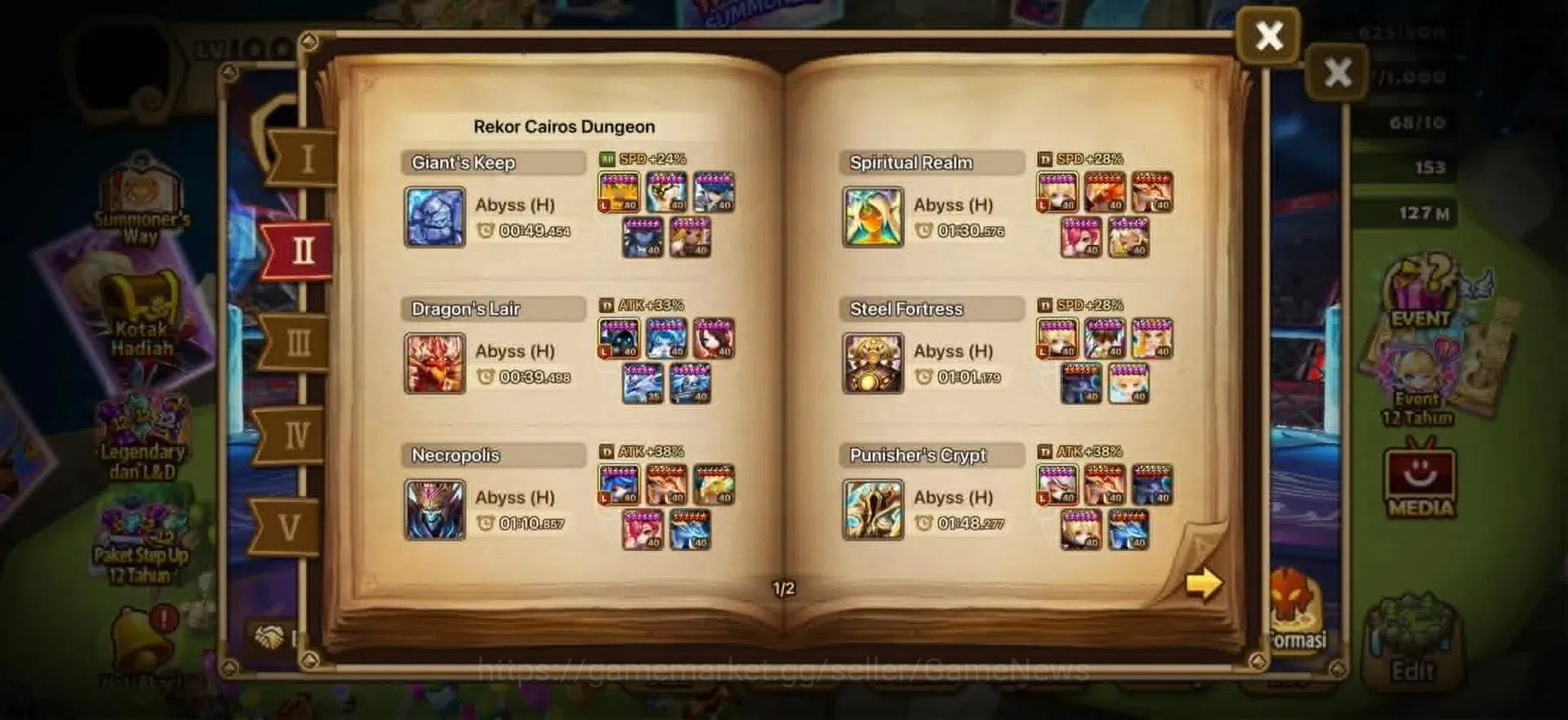 Summoners War: Sky Arena Accounts Asia ENDGAME|4LD LIMITED Lan X Valantis X Sylvia X image 4
