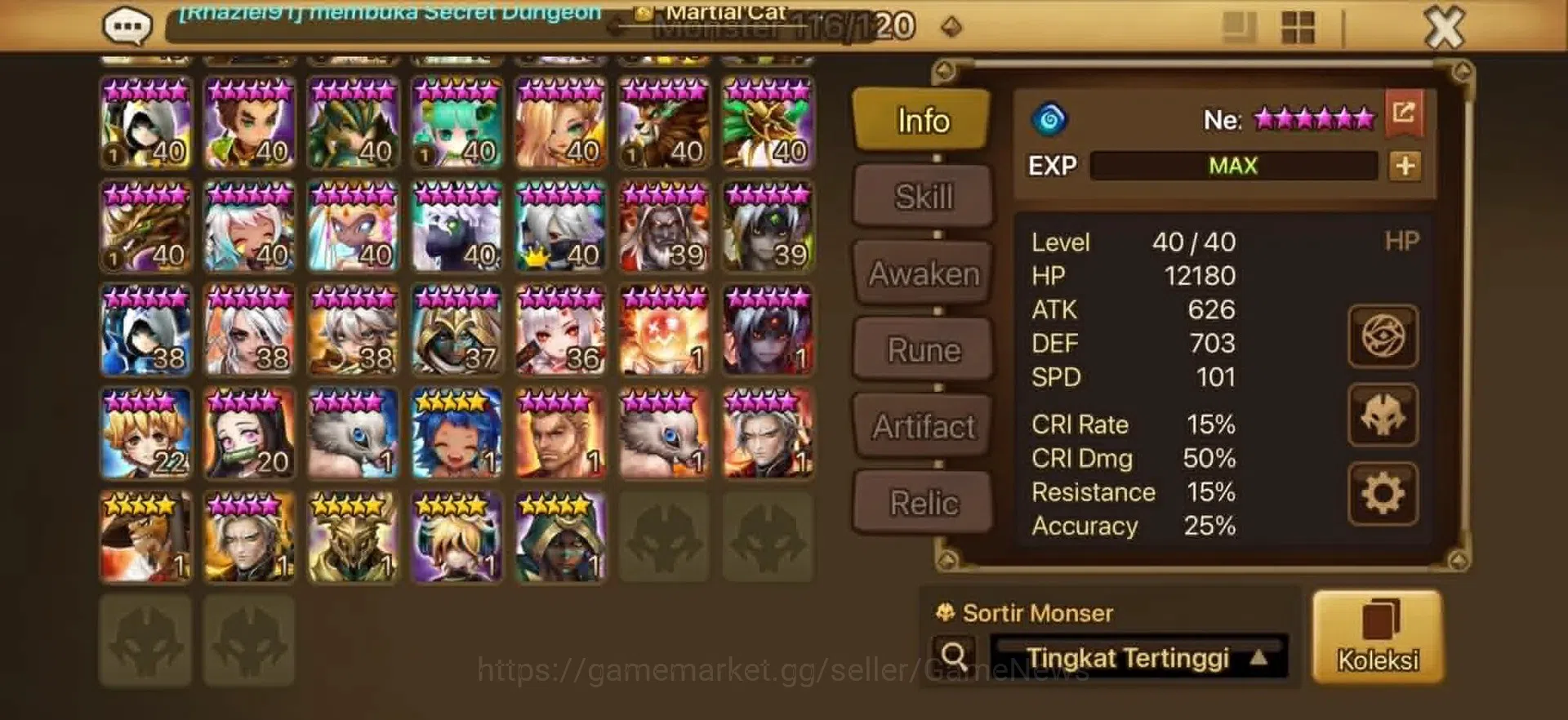 Summoners War: Sky Arena Accounts Asia ENDGAME|4LD LIMITED Lan X Valantis X Sylvia X image 8