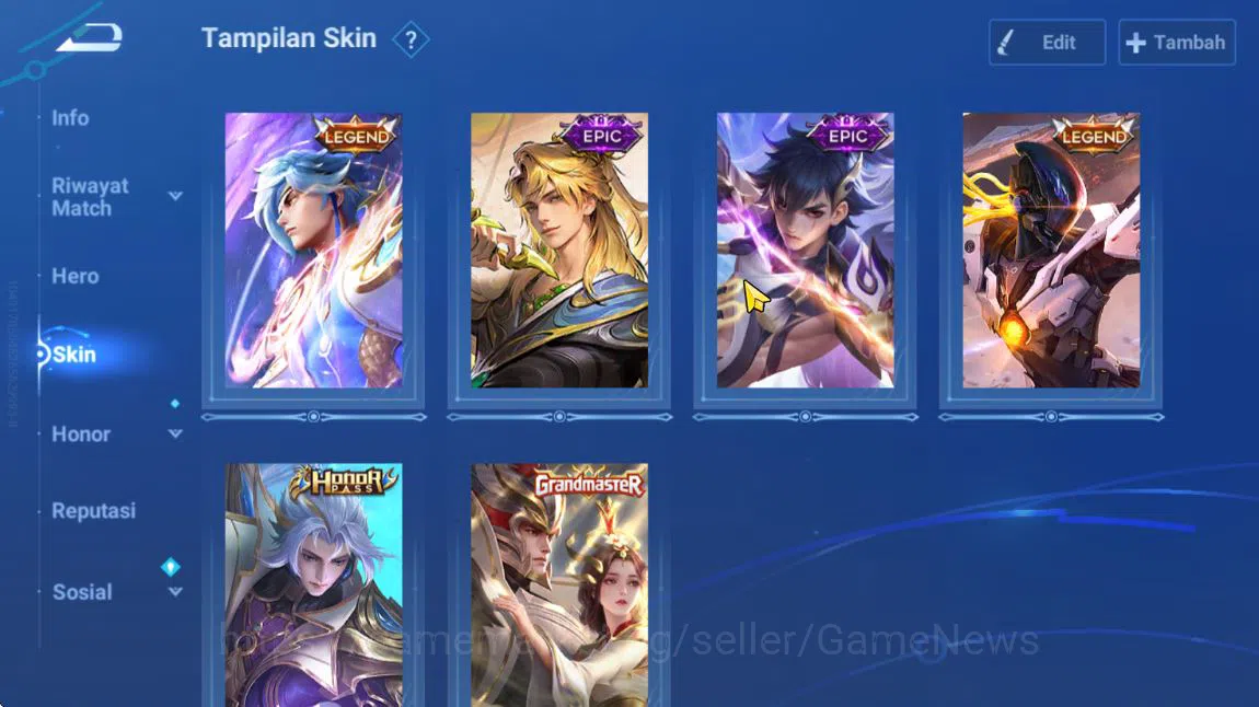 Honor of Kings Accounts Hero 88 Skin 82|Zilong,HouYi(Legend),Di Rinjie,Yin image 4