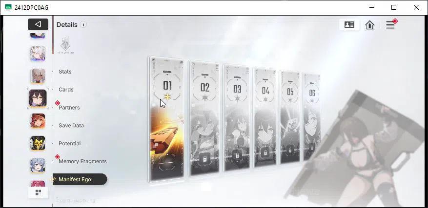 Chaos Zero Nightmare Accounts Global Lv25|3 SSR[Nine,Mei Lin,Luke]+7 SR(MarribelM1,Mika2,CassiusM2,Etc) 7SR 13
