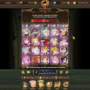 The Seven Deadly Sins: Grand Cross Accounts Endgame Global|6M CC|139 LS+1K DM|7 LR+9 UR+Many
