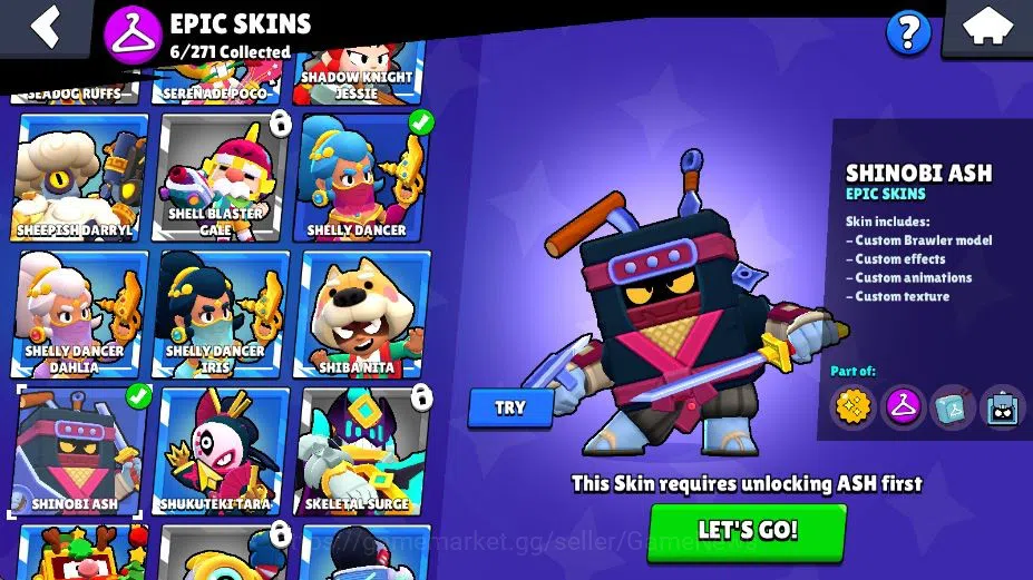 Brawl Stars Accounts 2649 Trophy|93 Gem|28 Brawler 1 Max Lv 2 Legend 2 Myth|2 Myth Skin [Cerberus Tick,El QuarterBack] 6 13
