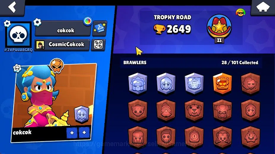 Brawl Stars Accounts 2649 Trophy|93 Gem|28 Brawler 1 Max Lv 2 Legend 2 Myth|2 Myth Skin [Cerberus Tick,El QuarterBack] 6 2