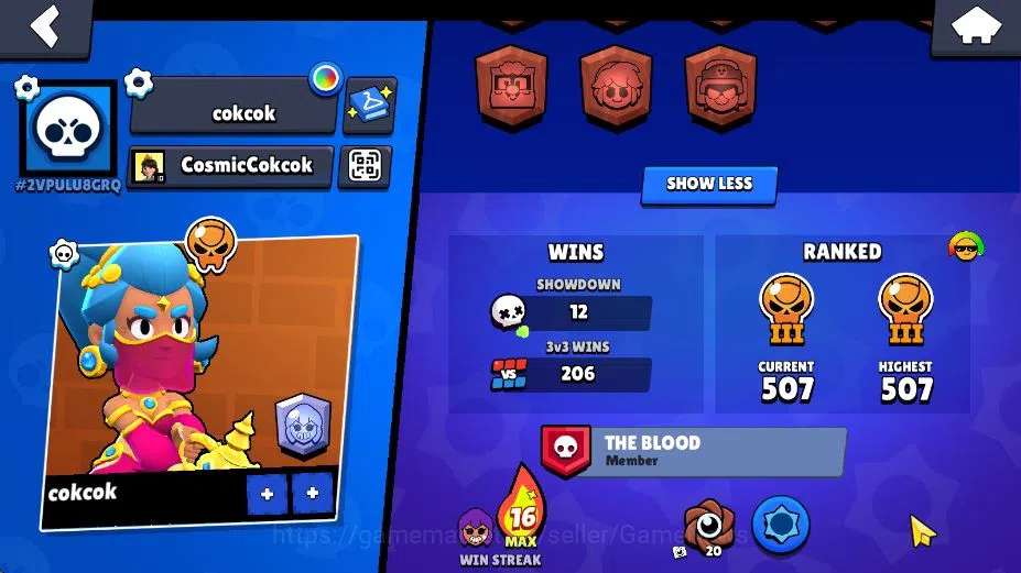Brawl Stars Accounts 2649 Trophy|93 Gem|28 Brawler 1 Max Lv 2 Legend 2 Myth|2 Myth Skin [Cerberus Tick,El QuarterBack] 6 3