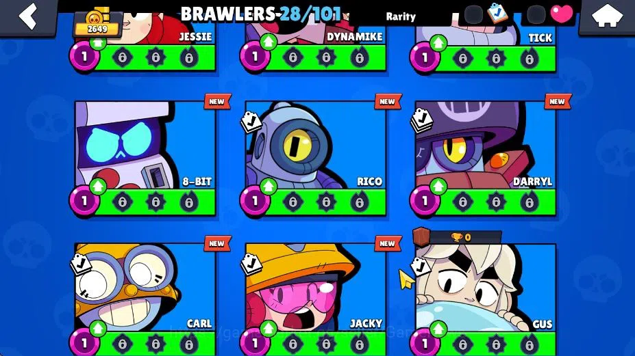Brawl Stars Accounts 2649 Trophy|93 Gem|28 Brawler 1 Max Lv 2 Legend 2 Myth|2 Myth Skin [Cerberus Tick,El QuarterBack] 6 9