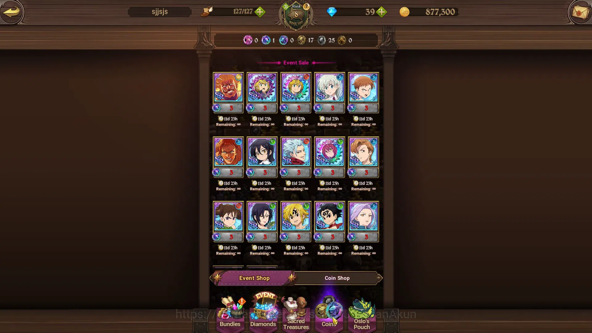 The Seven Deadly Sins: Grand Cross Accounts Asia|1,2M CC|847 Gems|1 LR+ 4 UR|Princess Elizabet image 6