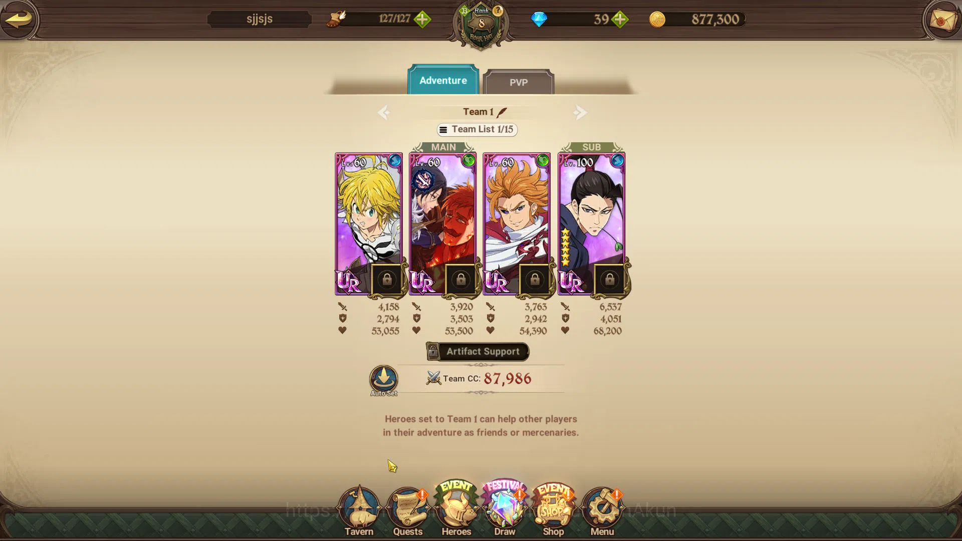The Seven Deadly Sins: Grand Cross Accounts Asia|1,2M CC|847 Gems|1 LR+ 4 UR|Princess Elizabet image 5