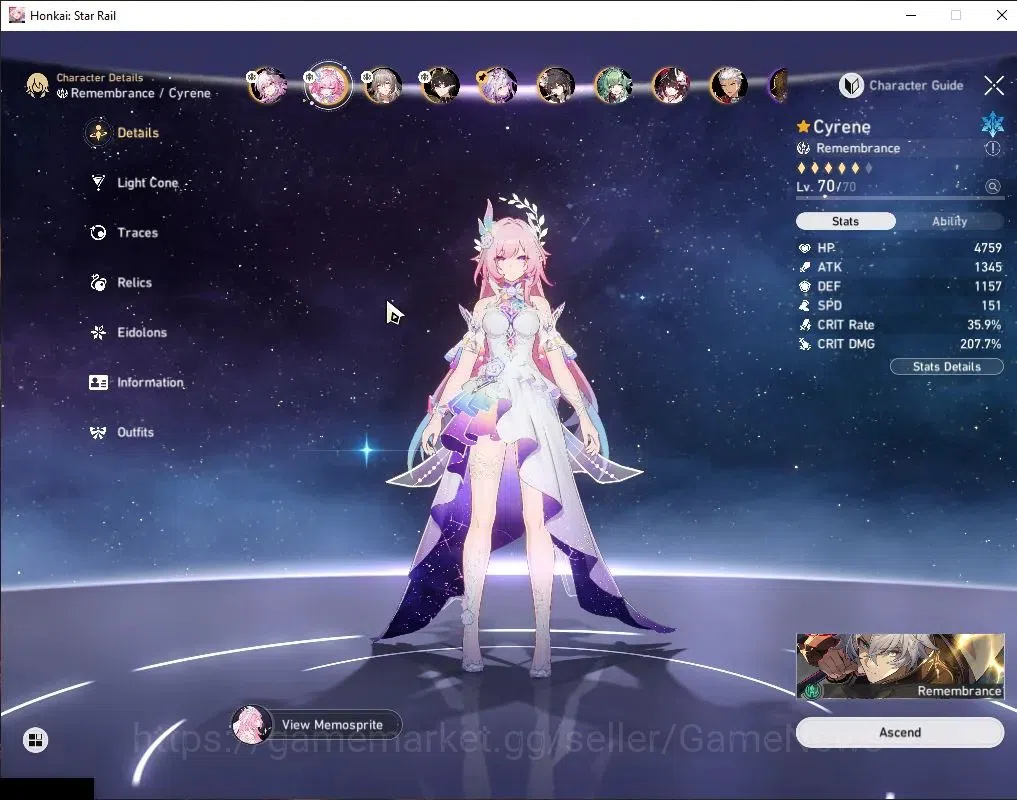Honkai Star Rail Accounts Asia|TL 60|Casto Prem Team|8 limited|Castorice,Eve image 15