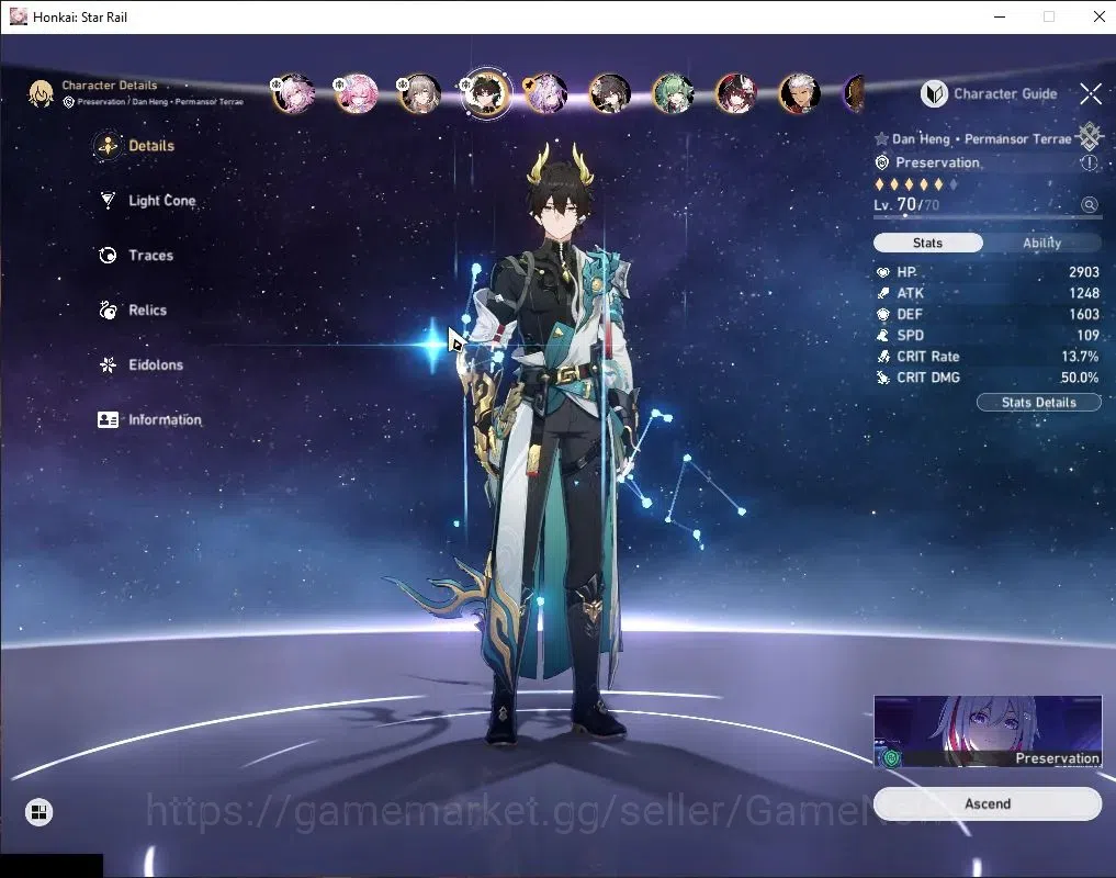 Honkai Star Rail Accounts Asia|TL 60|Casto Prem Team|8 limited|Castorice,Eve image 16