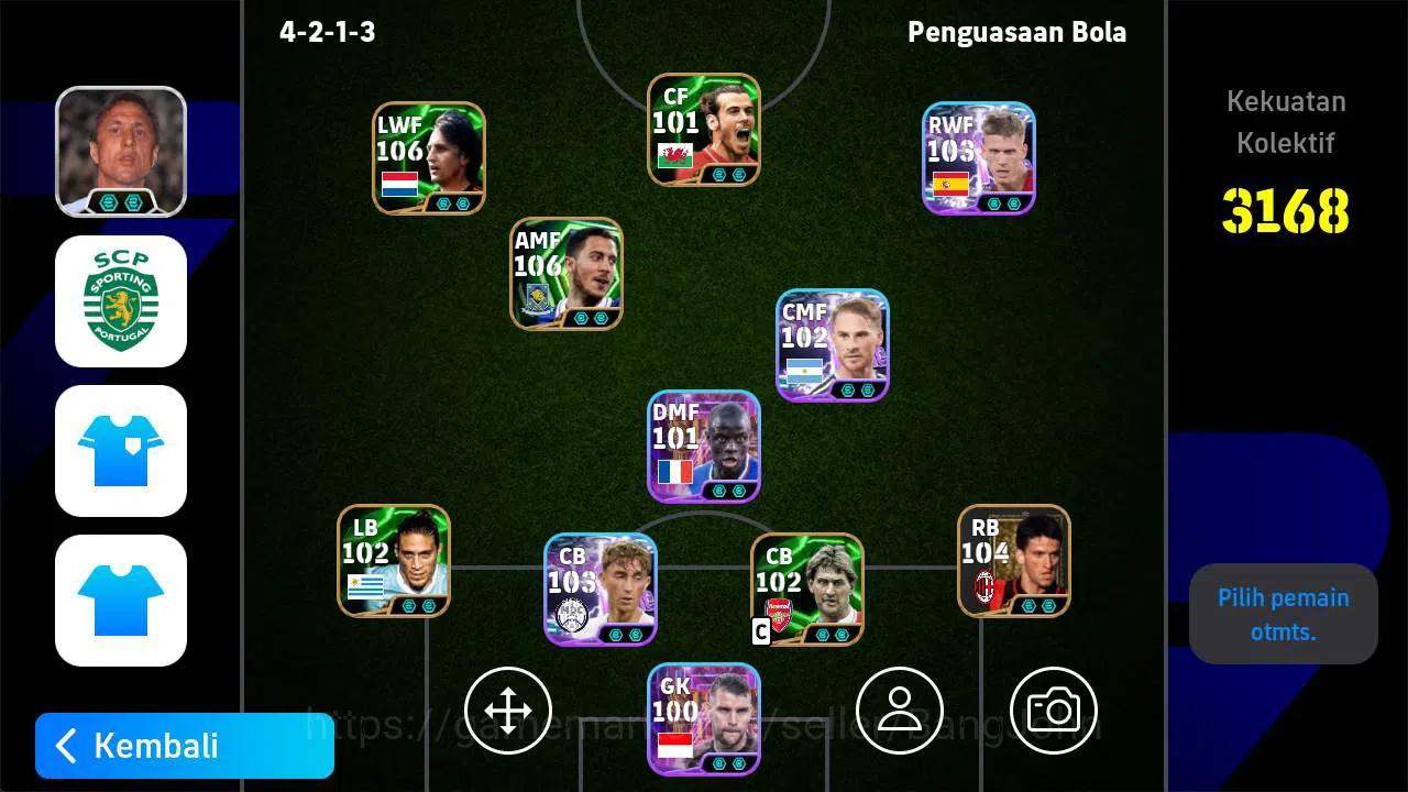 power 3168, hazard epic, johan Cruyff epic legend, panucci legend, mac Allister show, dani olmo show, check SS EFB883B eFootball Others power 3168, hazard epic, johan Cruyff epic legend, image 1