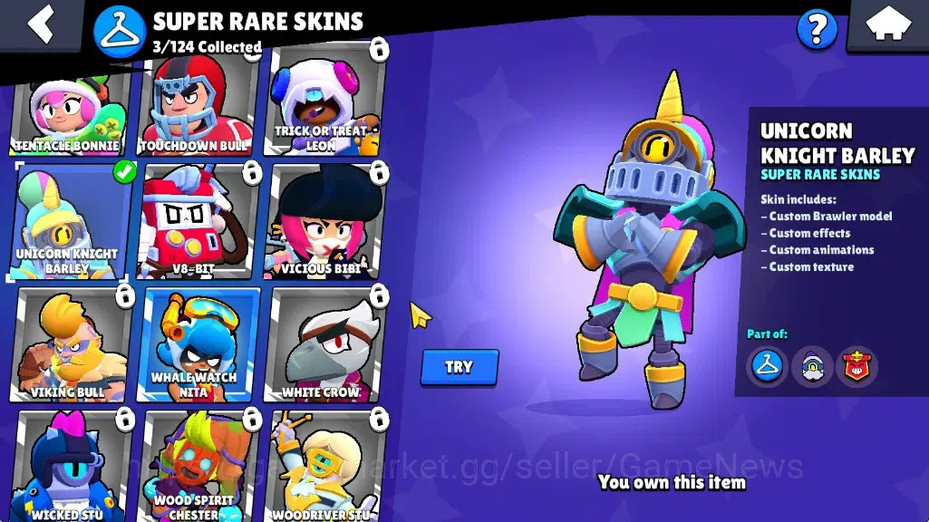 Brawl Stars Accounts 1486 Trophy|17Brawlers 4Max|Emz,Trunk,Sam,Nita|3SR image 12