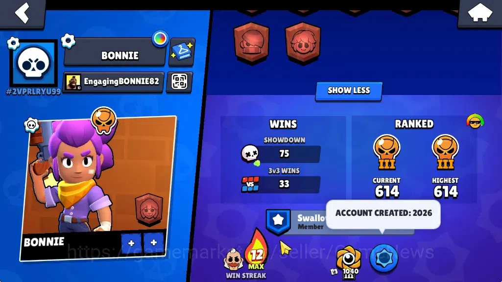 Brawl Stars Accounts 1486 Trophy|17Brawlers 4Max|Emz,Trunk,Sam,Nita|3SR image 3