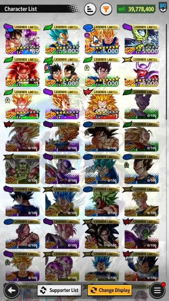 Dragon Ball Legends Accounts 39M TotalPower|LV 152|2LR+4UL+11LL|Broly:Fury,SS G image 5