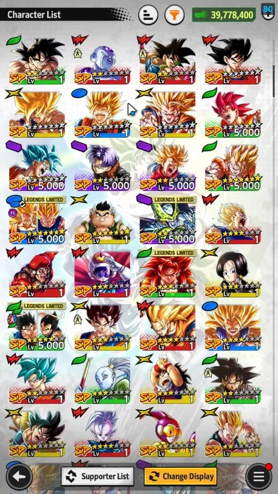 Dragon Ball Legends Accounts 39M TotalPower|LV 152|2LR+4UL+11LL|Broly:Fury,SS G image 7