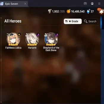 Epic Seven Accounts Starter Global Unverif|Best Starter|3ML(FLidica,Harsetti,SotDDiene)|PoH+Bless ON|Side Story