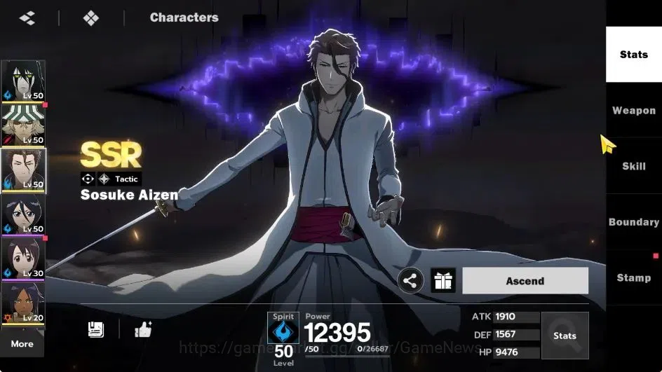 BLEACH: Soul Resonance Accounts NUVERSE SEA|Lvl 32|6 SSR|2 Sign|(Ulquiorra Resurreccion,Aizen,Kisuke B1)+Set 11