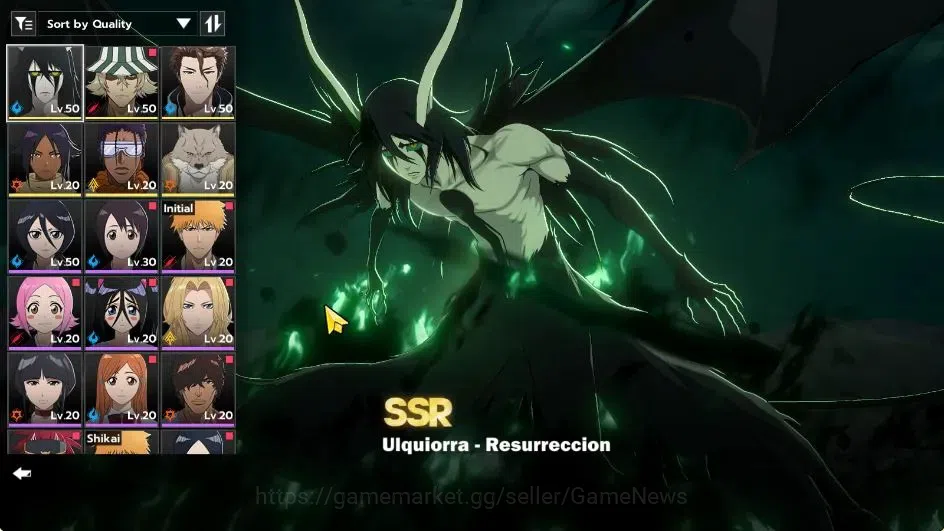 BLEACH: Soul Resonance Accounts NUVERSE SEA|Lvl 32|6 SSR|2 Sign|(Ulquiorra Resurreccion,Aizen,Kisuke B1)+Set 4