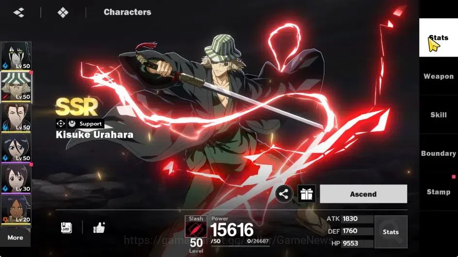 BLEACH: Soul Resonance Accounts NUVERSE SEA|Lvl 32|6 SSR|2 Sign|(Ulquiorra Resurreccion,Aizen,Kisuke B1)+Set 7