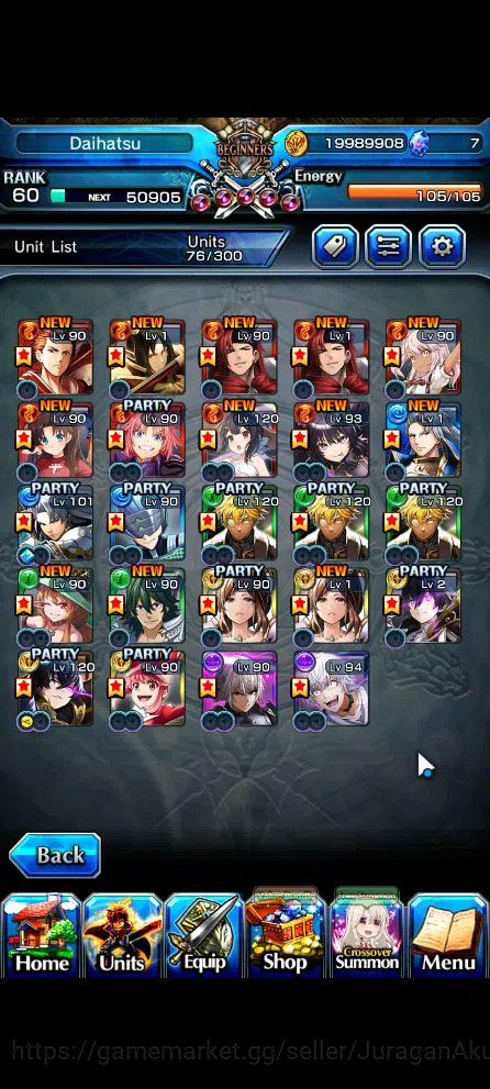 Grand Summoners Accounts Global|Rank 60|24 Ascend|InumutaTW,UP RoyTW,Summer image 4