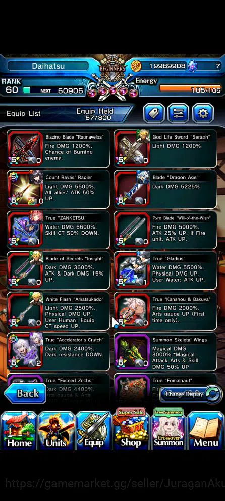 Grand Summoners Accounts Global|Rank 60|24 Ascend|InumutaTW,UP RoyTW,Summer image 5