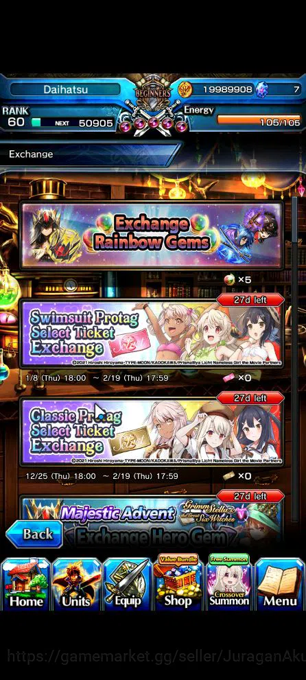 Grand Summoners Accounts Global|Rank 60|24 Ascend|InumutaTW,UP RoyTW,Summer image 7