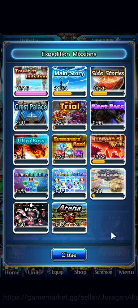 Grand Summoners Accounts Global|Rank 60|24 Ascend|InumutaTW,UP RoyTW,Summer image 9