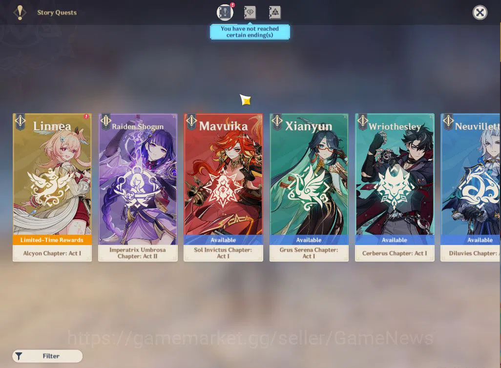 Genshin Impact Accounts End Game ASIA|AR 55|3 Limited +3(*5Weapon)|NeuvilletteC1+sign,Arlecchino,Escoffier|1Skin|Mc 11