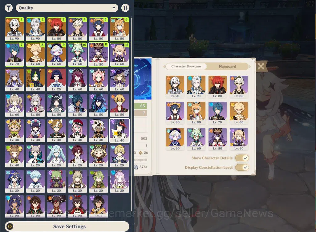 Genshin Impact Accounts End Game ASIA|AR 55|3 Limited +3(*5Weapon)|NeuvilletteC1+sign,Arlecchino,Escoffier|1Skin|Mc 2