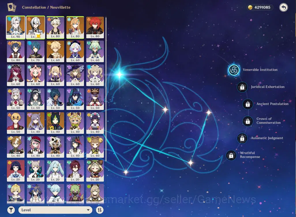 Genshin Impact Accounts End Game ASIA|AR 55|3 Limited +3(*5Weapon)|NeuvilletteC1+sign,Arlecchino,Escoffier|1Skin|Mc 3
