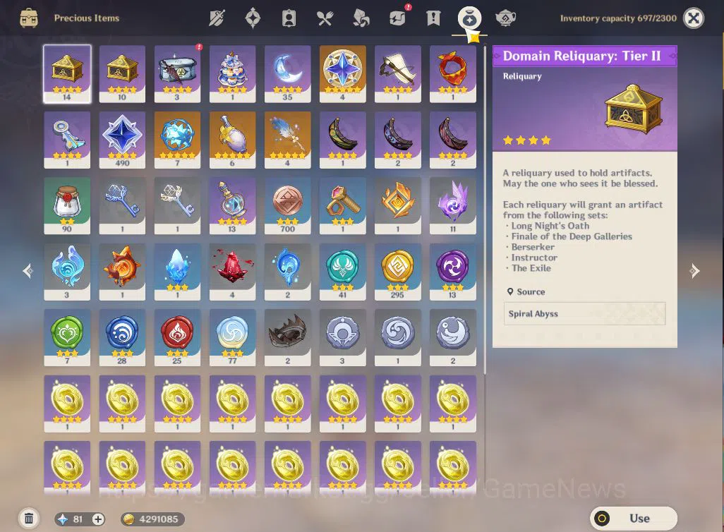 Genshin Impact Accounts End Game ASIA|AR 55|3 Limited +3(*5Weapon)|NeuvilletteC1+sign,Arlecchino,Escoffier|1Skin|Mc 9
