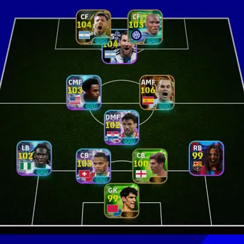 eFootball Accounts Legends & Iconic Players Collective Strength 3186 - BIG TIME Andres Iniesta 106, Ready Pack National