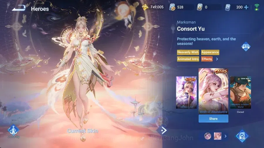 Honor of Kings Accounts Global|113H 221S|LNY2025 [Consort Yu&Daji]|Blessed image 8