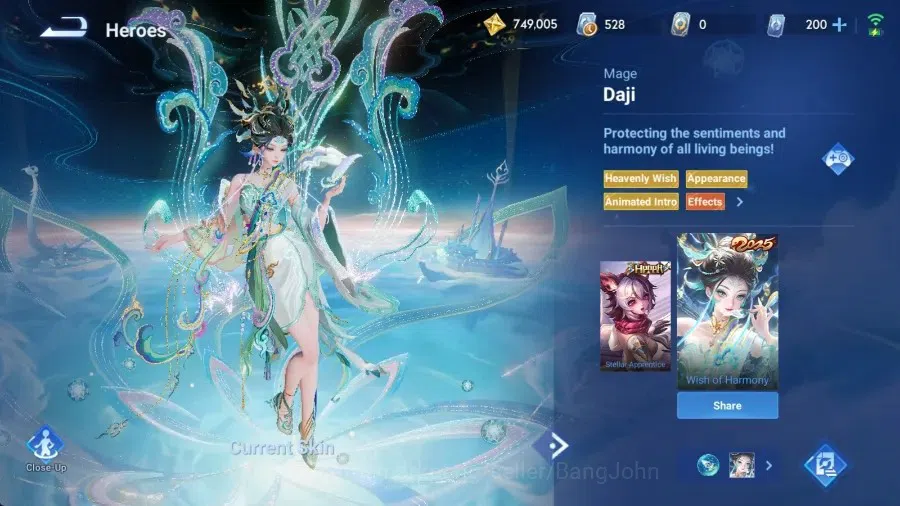 Honor of Kings Accounts Global|113H 221S|LNY2025 [Consort Yu&Daji]|Blessed image 9