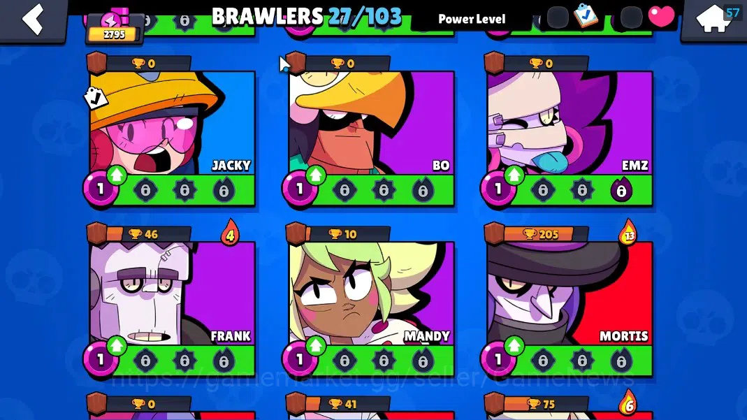 Brawl Stars Accounts 2795 Trophy|27 Brawler 5 Max[Buzz,Gene,Leon,etc]|1 image 10