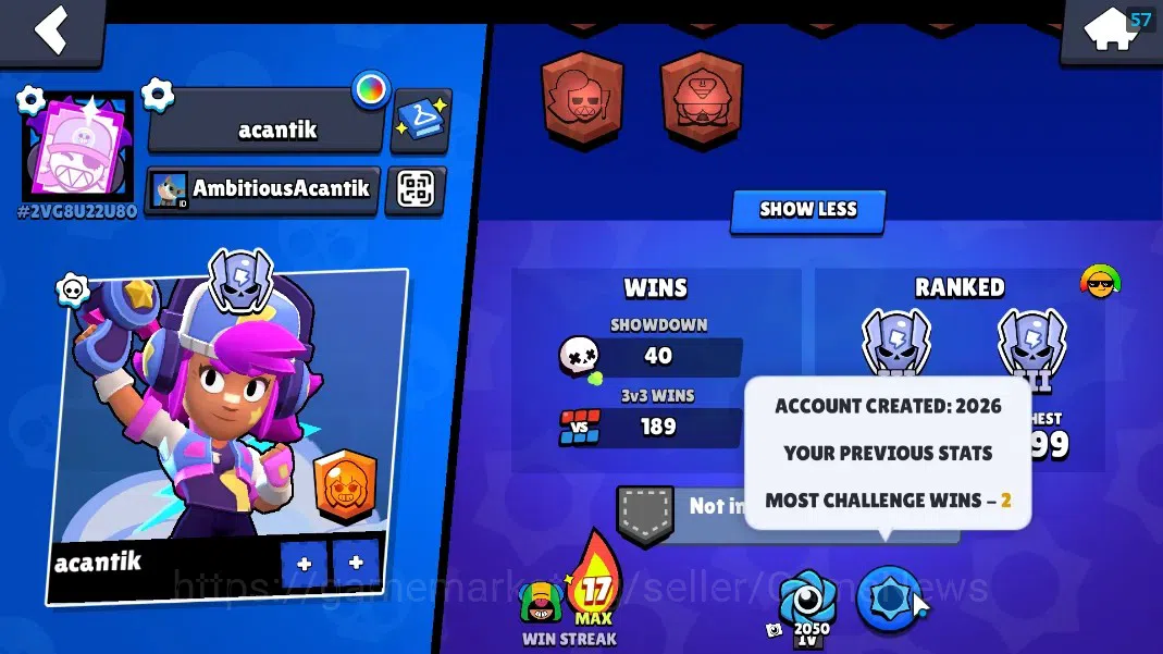 Brawl Stars Accounts 2795 Trophy|27 Brawler 5 Max[Buzz,Gene,Leon,etc]|1 image 3
