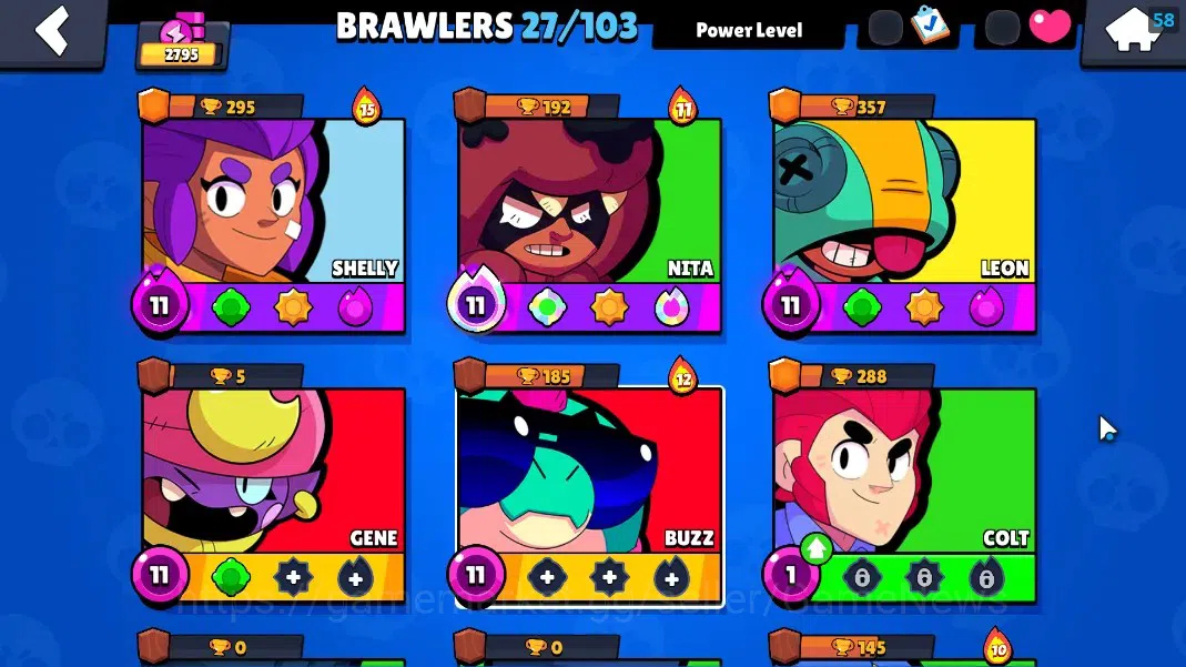 Brawl Stars Accounts 2795 Trophy|27 Brawler 5 Max[Buzz,Gene,Leon,etc]|1 image 7