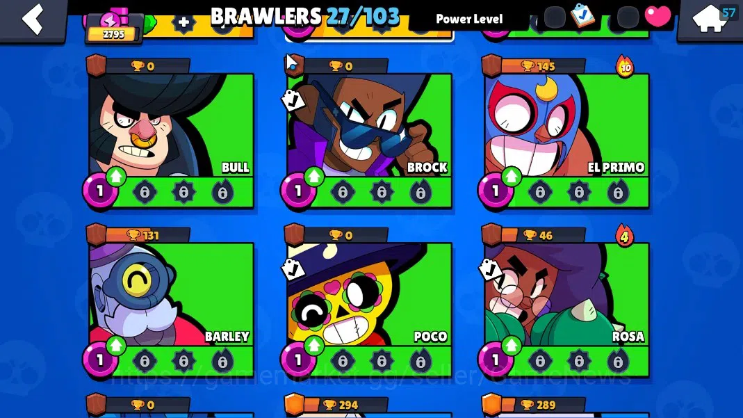 Brawl Stars Accounts 2795 Trophy|27 Brawler 5 Max[Buzz,Gene,Leon,etc]|1 image 8