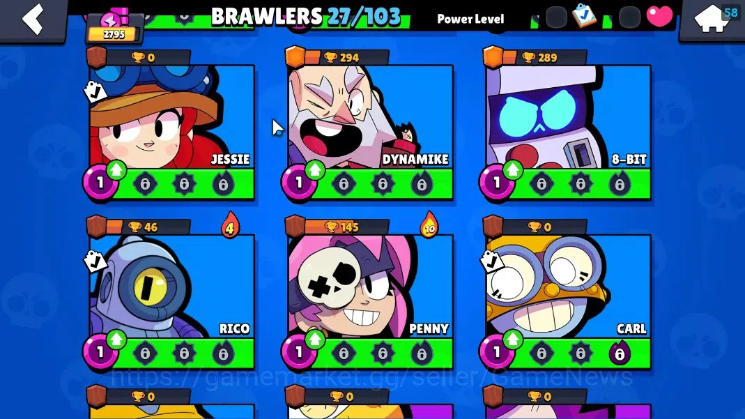 Brawl Stars Accounts 2795 Trophy|27 Brawler 5 Max[Buzz,Gene,Leon,etc]|1 image 9
