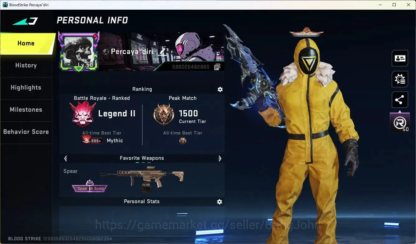 Blood Strike Accounts ASIA | 1 EVO: FAL-Evolved Draco | 2 ETERNAL | 3 7D image 1