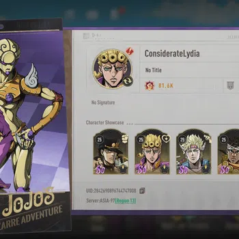 JoJo’s Bizarre Adventure: All Star Battle R Accounts ASIA| 5 SSR | Jotaro K, Mohammed A, Caesar A, Giorno G, ETC | 1k