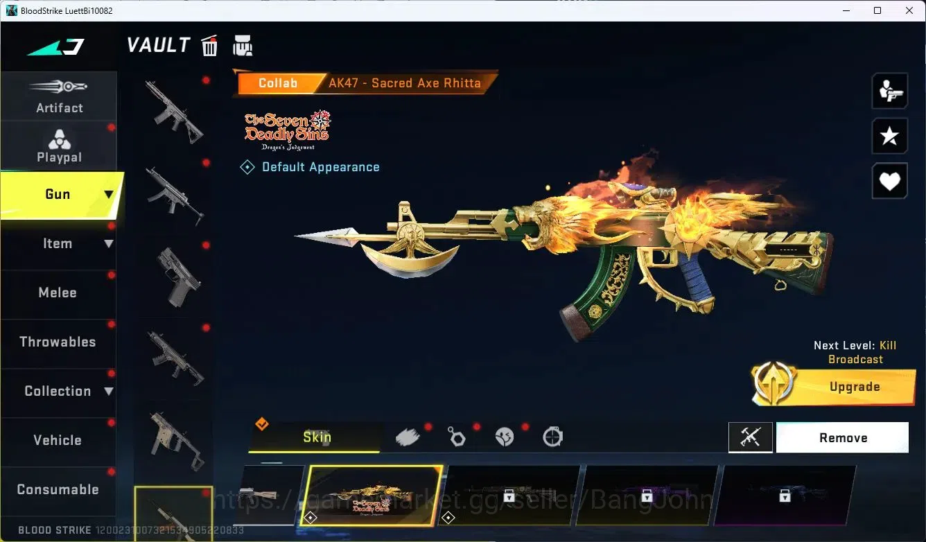 Blood Strike Accounts ASIA|Eternal Desert Eagle|3 Collab Guns 7DS|1 Limi image 5