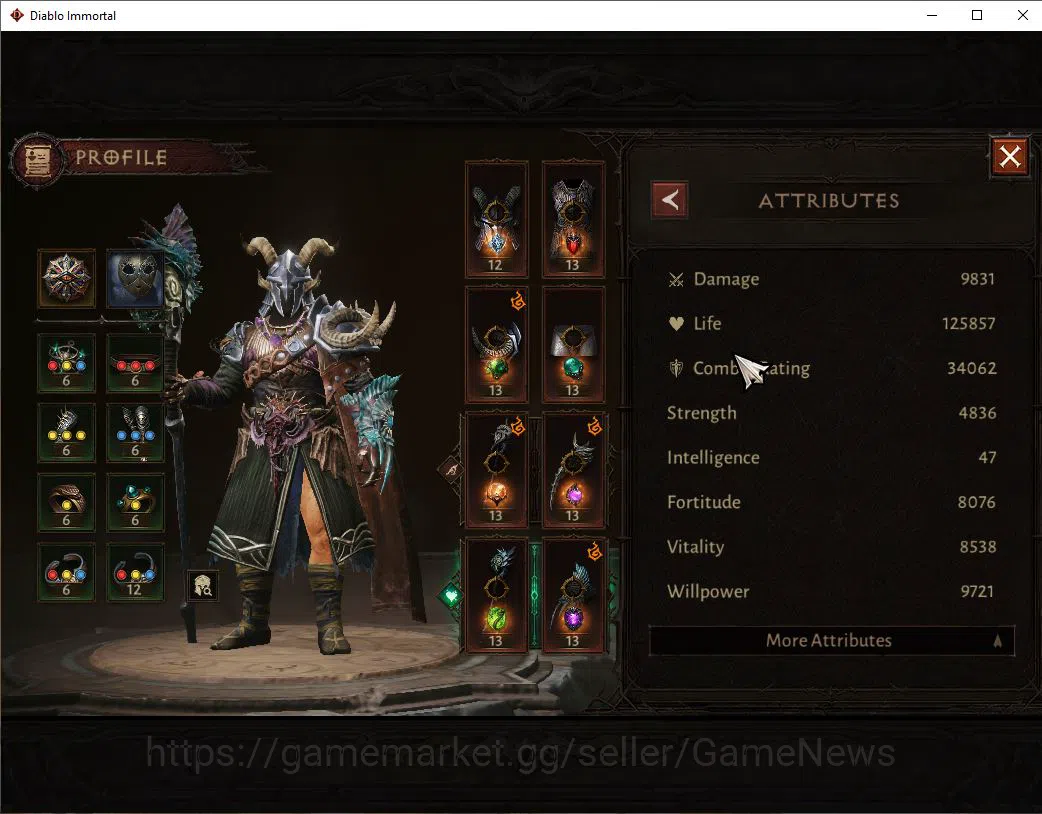 Diablo Immortal Accounts Mid-Tier SEA-Verathiel|Lv60(555)|Druid|34k CR|Reso 420|Paragon Maledictor|Cosmetic Ballad Moon 4