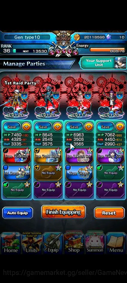 Grand Summoners Accounts Global|Rank 36|17 Ascend|RoyTW,InumutaTW,SaitoTW,F image 3