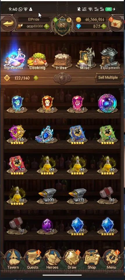 The Seven Deadly Sins: Grand Cross Accounts Others ASIA | 2,8M CC | diamond 875 | 1 LR Hijack Gowther |  3 Collab Fire force 7